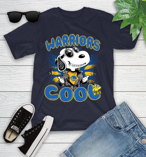NBA Basketball Golden State Warriors Cool Snoopy Shirt Youth T-Shirt - Image 3