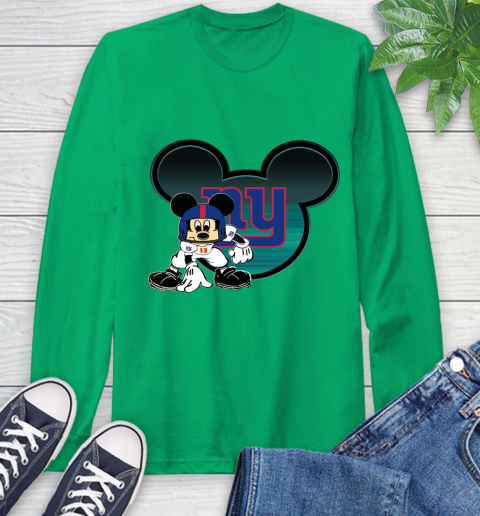 NFL New York Giants Mickey Mouse Disney Football T Shirt Long Sleeve T-Shirt 7
