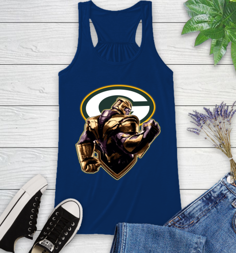 NFL Thanos Avengers Endgame Football Sports Green Bay Packers Racerback Tank 9