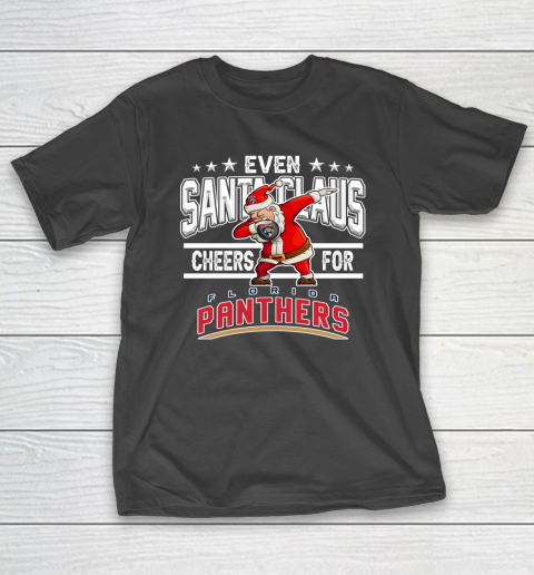 Florida Panthers Even Santa Claus Cheers For Christmas NHL T-Shirt
