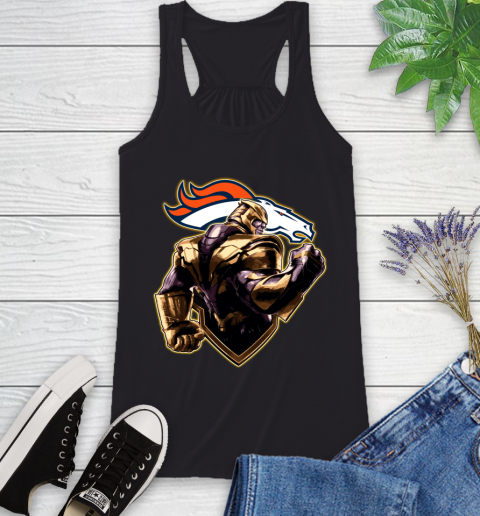 NFL Thanos Avengers Endgame Football Sports Denver Broncos Racerback Tank 2