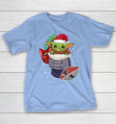 Atlanta Falcons Christmas Baby Yoda Star Wars Funny Happy NFL T-Shirt 11