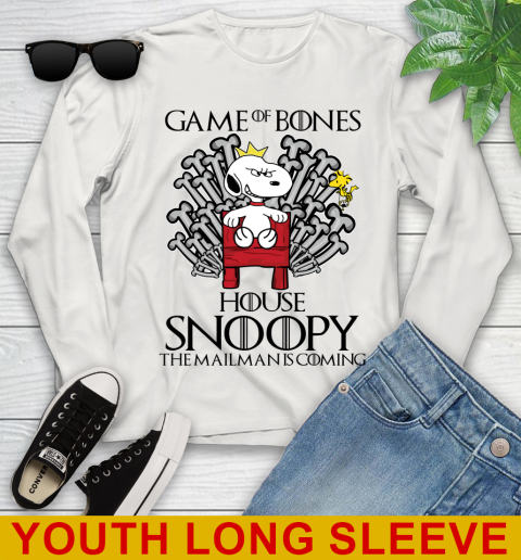Game of bones house snoopy the mailman is coming tshirt 111