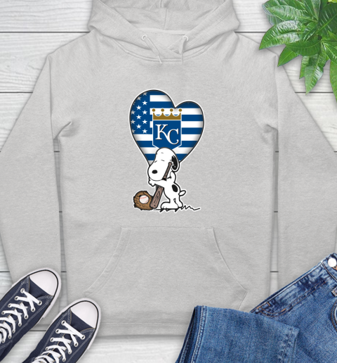 Kansas City Royals MLB Baseball The Peanuts Movie Adorable Snoopy Hoodie
