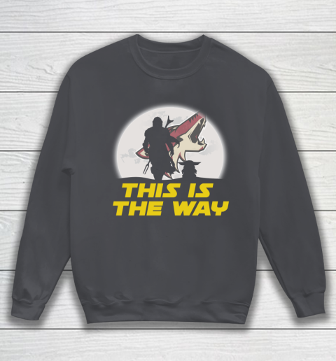 Arizona Coyotes NHL Ice Hockey Star Wars Yoda And Mandalorian This Is The Way Sweatshirt 4