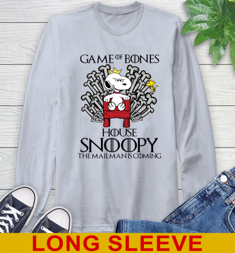 Game of bones house snoopy the mailman is coming tshirt 50
