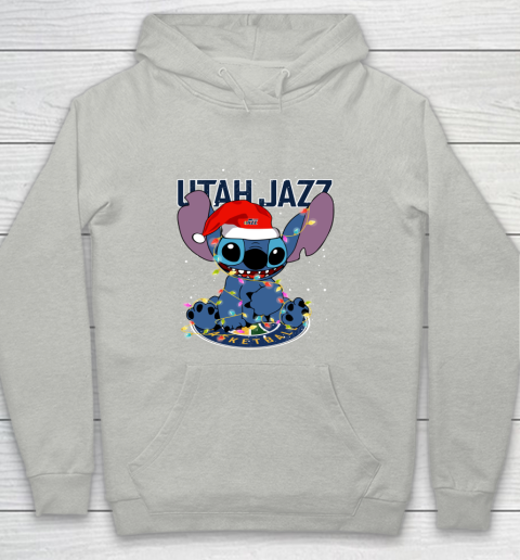 Utah Jazz NBA noel stitch Basketball Christmas Youth Hoodie