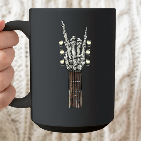 Rock On Guitar Neck  With A Sweet Rock Ceramic Mug 15oz