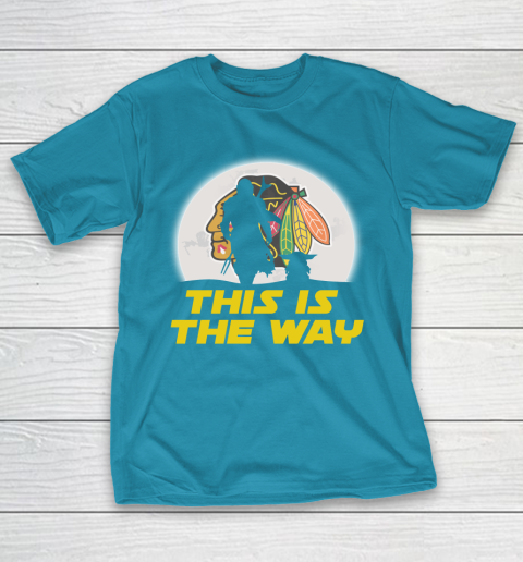 Chicago Blackhawks NHL Ice Hockey Star Wars Yoda And Mandalorian This Is The Way T-Shirt 7