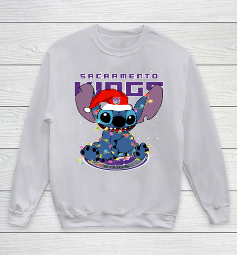 Sacramento Kings NBA noel stitch Basketball Christmas Youth Sweatshirt 2