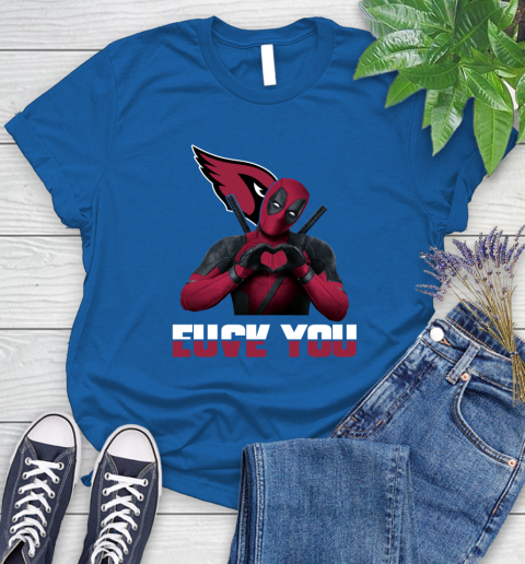 NHL Arizona Cardinals Deadpool Love You Fuck You Football Sports Women's T-Shirt 12