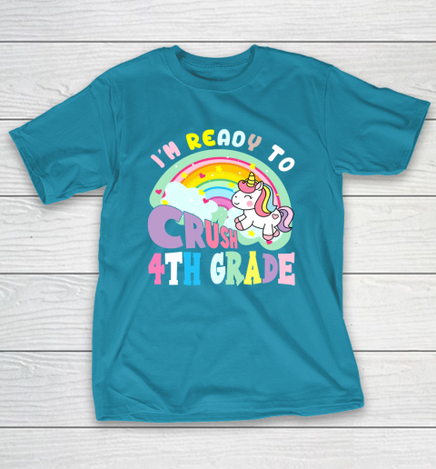 Back to school shirt ready to crush 4th grade unicorn T-Shirt 7