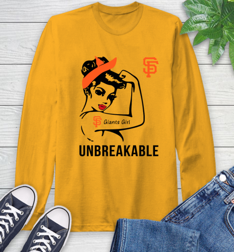 MLB San Francisco Giants Girl Unbreakable Baseball Sports Long Sleeve T-Shirt 2
