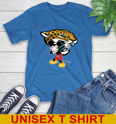 Jacksonville Jaguars NFL Football Dabbing Mickey Disney Sports T-Shirt 9
