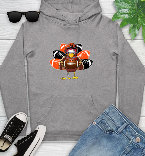 Cincinnati Bengals Turkey Thanksgiving Day Youth Hoodie 6