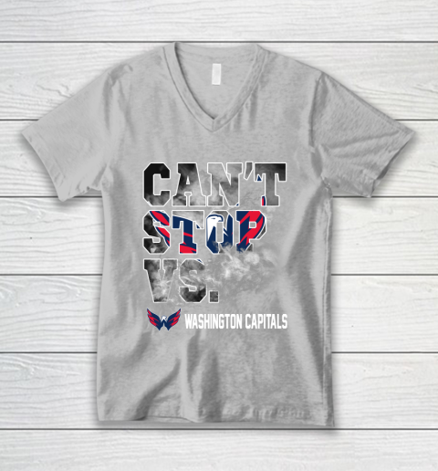 NHL Washington Capitals Hockey Can't Stop Vs V-Neck T-Shirt 3