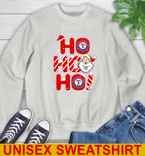 Texas Rangers MLB Baseball Ho Ho Ho Santa Claus Merry Christmas Shirt Sweatshirt 5
