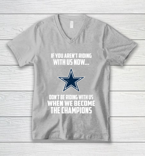 NFL Dallas Cowboys Football We Become The Champions V-Neck T-Shirt 3