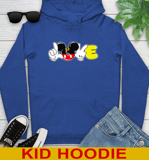 Pittsburgh Pirates MLB Baseball Love Mickey Disney Sports Youth Hoodie 10