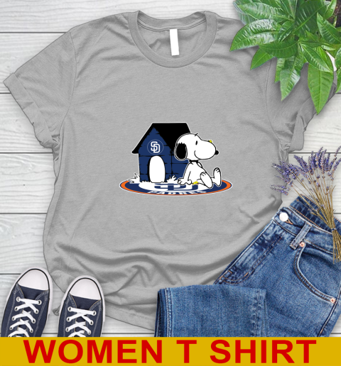 MLB Baseball San Diego Padres Snoopy The Peanuts Movie Shirt Women's T-Shirt 5
