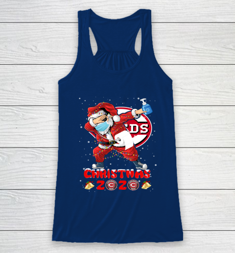 Cincinnati Reds Funny Santa Claus Dabbing Christmas 2020 MLB Racerback Tank 6