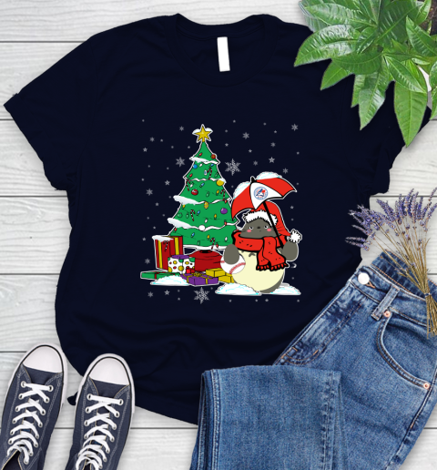 Toronto Blue Jays MLB Baseball Cute Tonari No Totoro Christmas Sports Women's T-Shirt 2