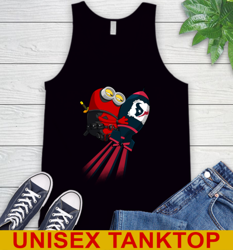 NFL Football Houston Texans Deadpool Minion Marvel Shirt Tank Top