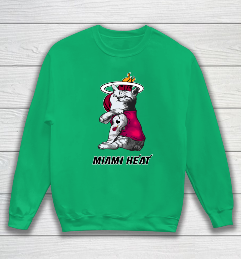 NBA Basketball My Cat Loves Miami Heat Sweatshirt 5