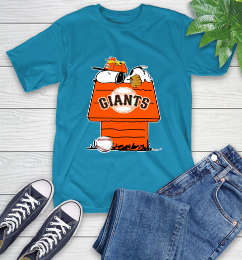 MLB San Francisco Giants Snoopy Woodstock The Peanuts Movie Baseball T Shirt_000 T-Shirt 8