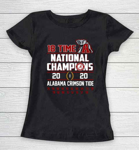 Alabama National Championship 18 Time 2020 Women's T-Shirt