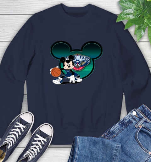 NBA New Orleans Pelicans Mickey Mouse Disney Basketball Sweatshirt 3