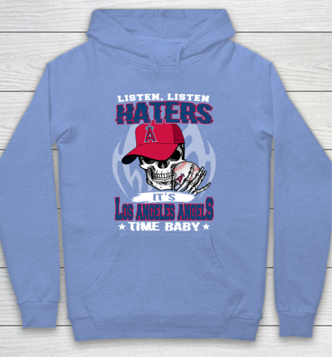 Listen Haters It is ANGELS Time Baby MLB Hoodie 8