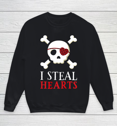 I Steal Hearts T Shirt Boy Girl Toddler Skull Valentine Gift Youth Sweatshirt