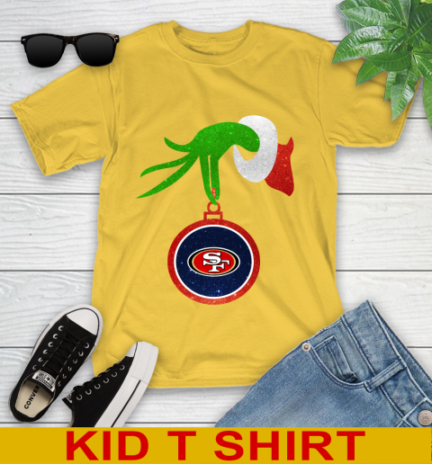 San Francisco 49ers Grinch Merry Christmas NFL Football Youth T-Shirt 8