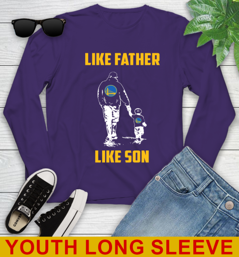 Golden State Warriors NBA Basketball Like Father Like Son Sports Youth Long Sleeve 4