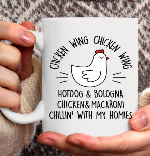 Viral Chicken Wing Chicken Wing Hot Dog Bologna Song Lyric Ceramic Mug 11oz 2