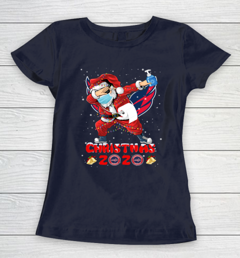 Washington Capitals Funny Santa Claus Dabbing Christmas 2020 NHL Women's T-Shirt 2