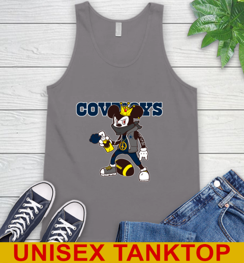 Dallas Cowboys NFL Football Mickey Peace Sign Sports Tank Top 7