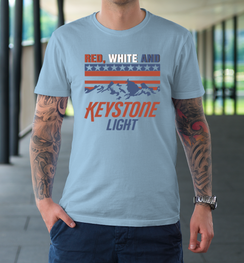 Red White And Keystone Light 4th Of July T-Shirt 5