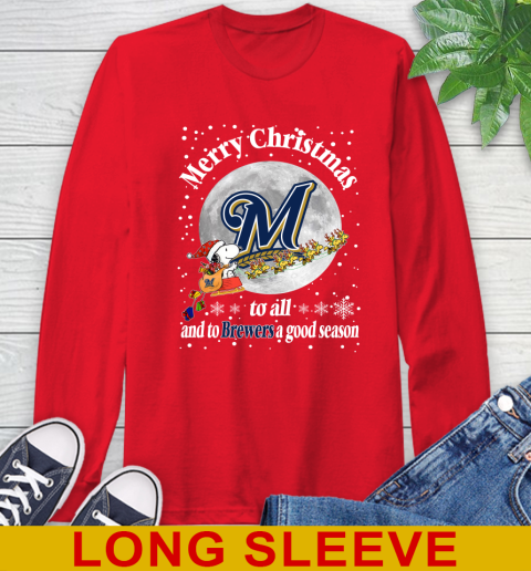 Milwaukee Brewers Merry Christmas To All And To Brewers A Good Season MLB Baseball Sports Long Sleeve T-Shirt 12