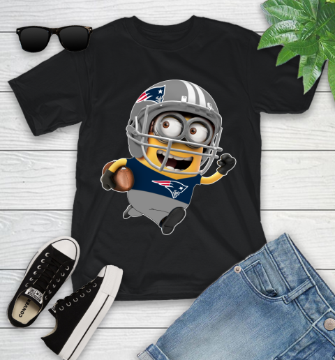 NFL New England Patriots Minions Disney Football Sports Youth T-Shirt 2