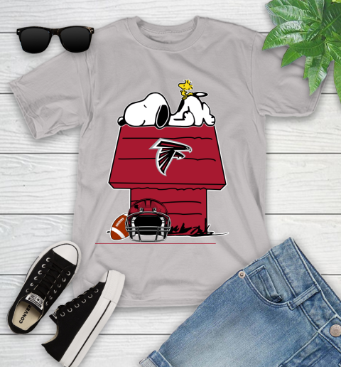 Atlanta Falcons NFL Football Snoopy Woodstock The Peanuts Movie Youth T-Shirt 12