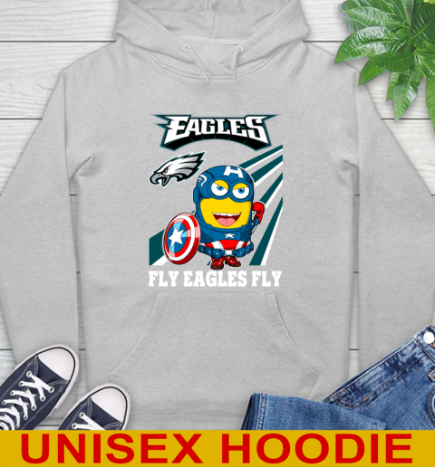 NFL Football Philadelphia Eagles Captain America Marvel Avengers Minion Shirt Hoodie 6
