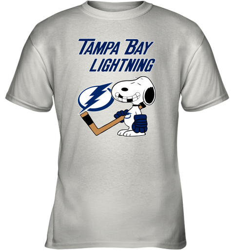 Tampa Bay Lightning Ice Hockey Broken Teeth Snoopy NHL Youth T-Shirt