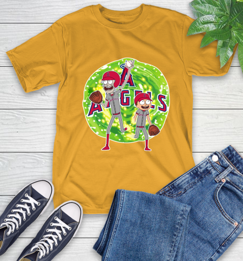 MLB Los Angeles Angels Rick And Morty Baseball Sports T-Shirt 3