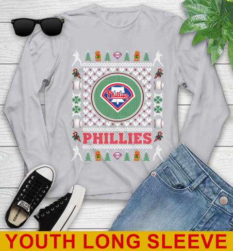 Philadelphia Phillies Merry Christmas MLB Baseball Loyal Fan Youth Long Sleeve 5