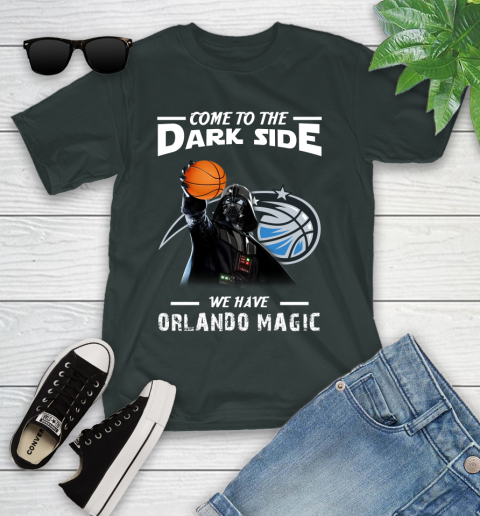 NBA Come To The Dark Side We Have Orlando Magic Star Wars Darth Vader Basketball Youth T-Shirt 6