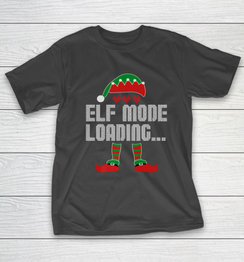 Elf Mode Loading Funny Christmas Pajama Video Gamer T-Shirt