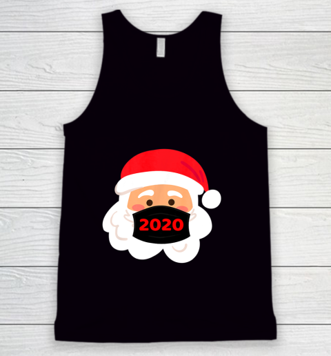 Santa Wearing Mask Quarantine Christmas 2020 Tank Top