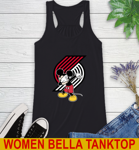 Portland Trail Blazers NBA Basketball Dabbing Mickey Disney Sports Racerback Tank 2